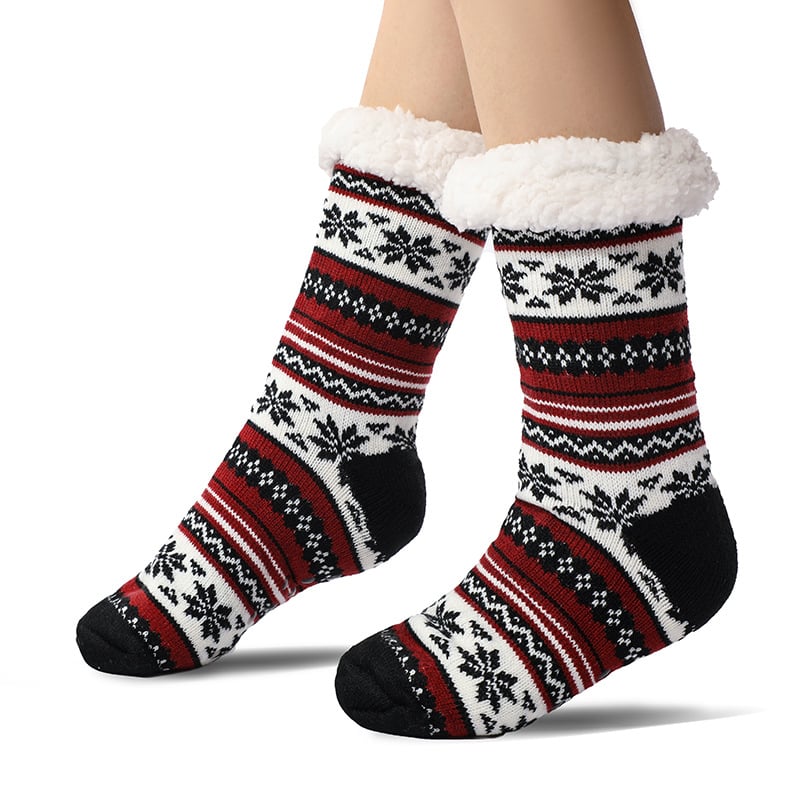 Snowflake Ultra-thick Slipper Home Socks