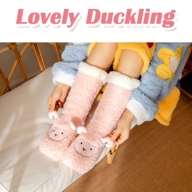 Cute Ultra-thick Cozy Slipper Home Socks