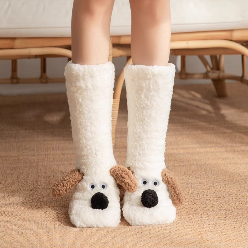 Cute Ultra-thick Cozy Slipper Home Socks