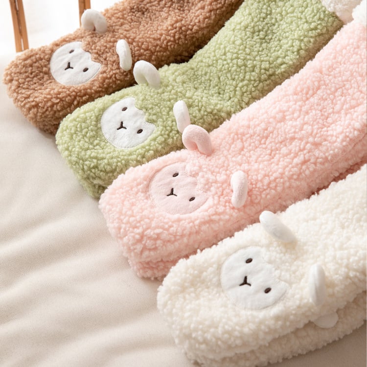 Cute Ultra-thick Cozy Slipper Home Socks