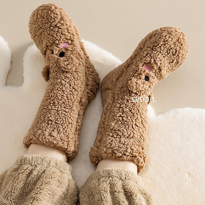 Little Bear Ultra-thick Cozy Slipper Home Socks