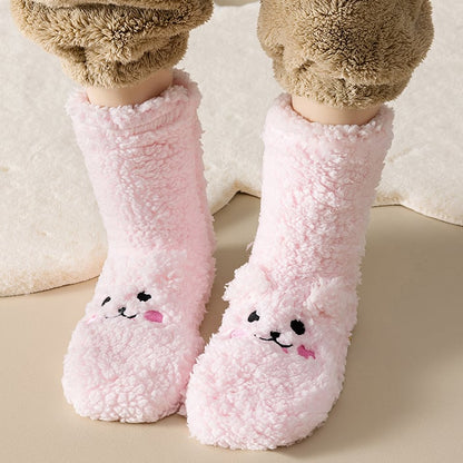 Little Bear Ultra-thick Cozy Slipper Home Socks