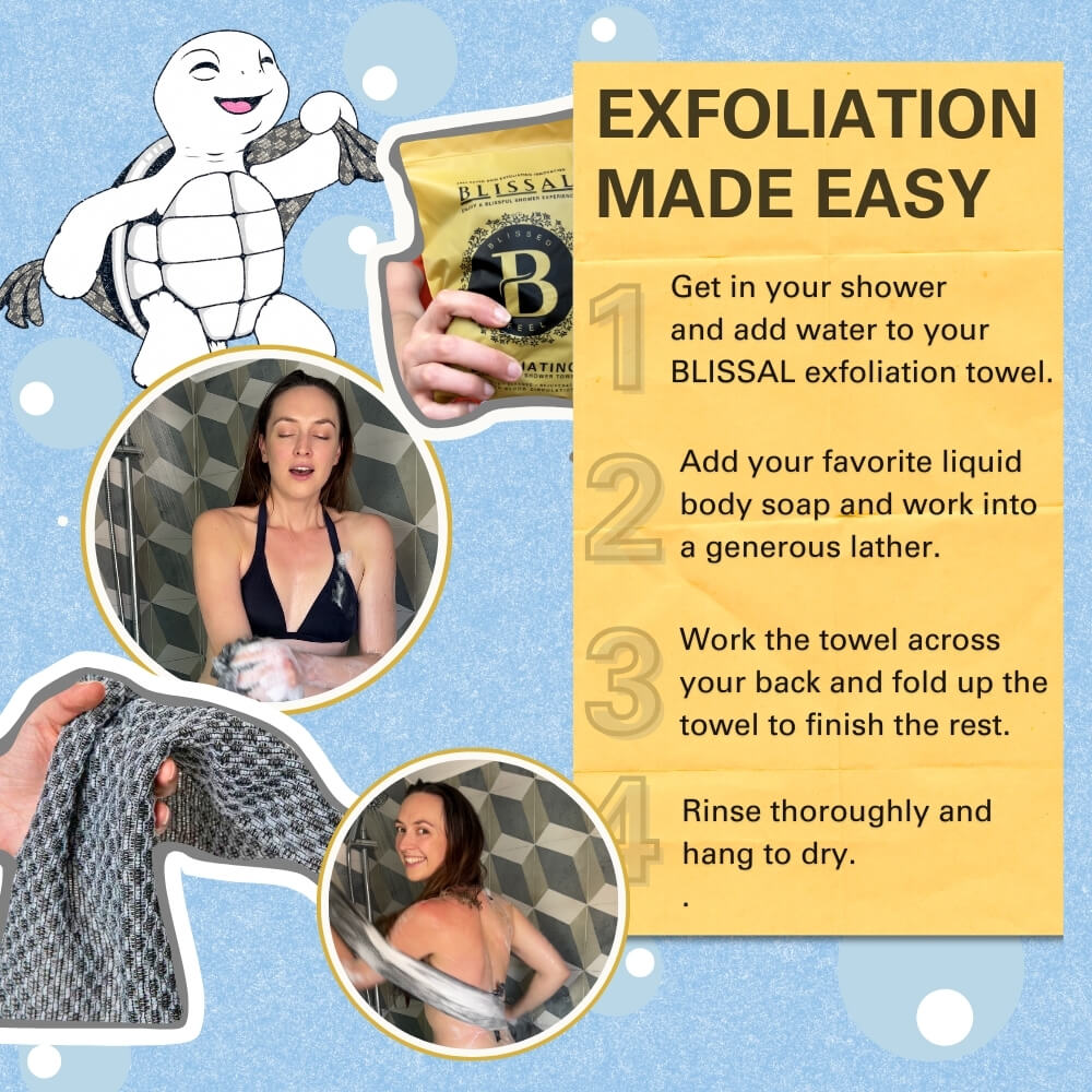 🛀 Exfoliating Antibacterial Shower Towel ✨