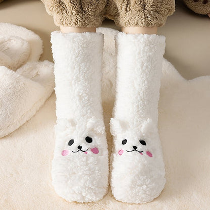 Little Bear Ultra-thick Cozy Slipper Home Socks