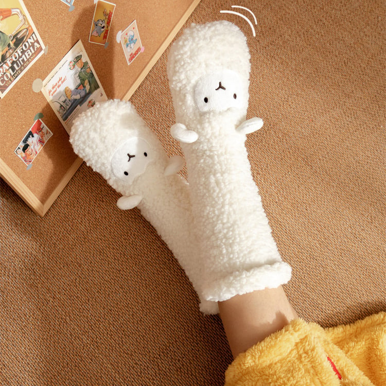 Cute Ultra-thick Cozy Slipper Home Socks