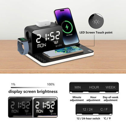 🎊New Year Special Sales-49% OFF🔥7 in 1  Wireless Charging Station with Clock