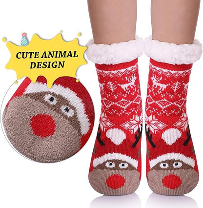 Cute Animal Ultra-thick Slipper Home Socks