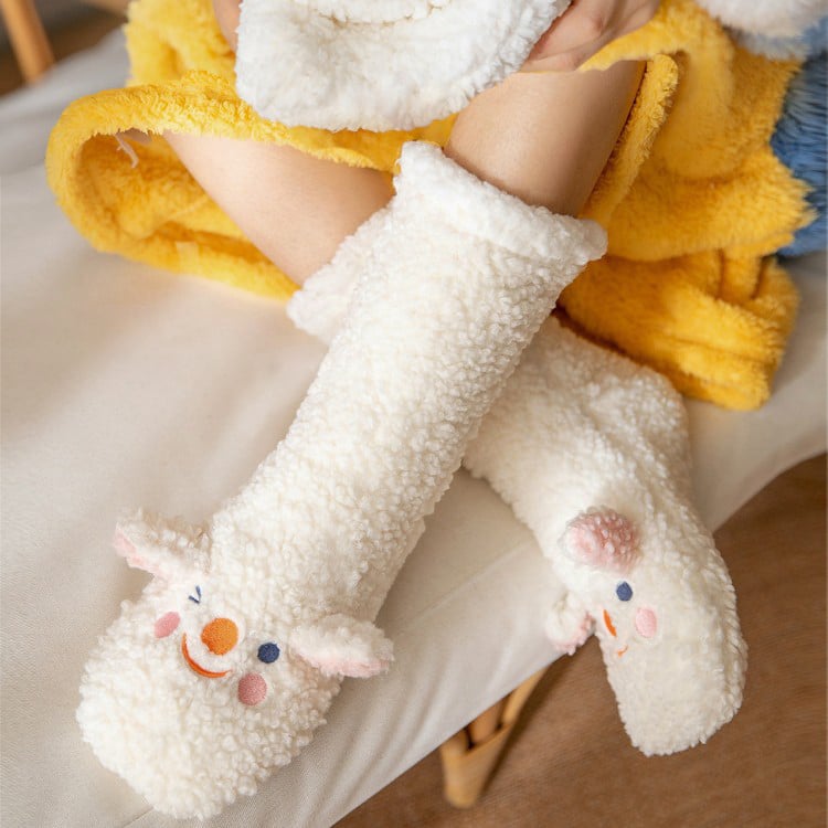 Cute Ultra-thick Cozy Slipper Home Socks