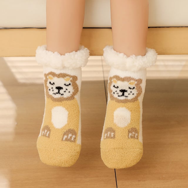 Kids Cozy Ultra-thick Slipper Home Socks