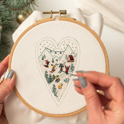 🎉DIY Heart Shaped Hand Embroidered Christmas Ornament Kit