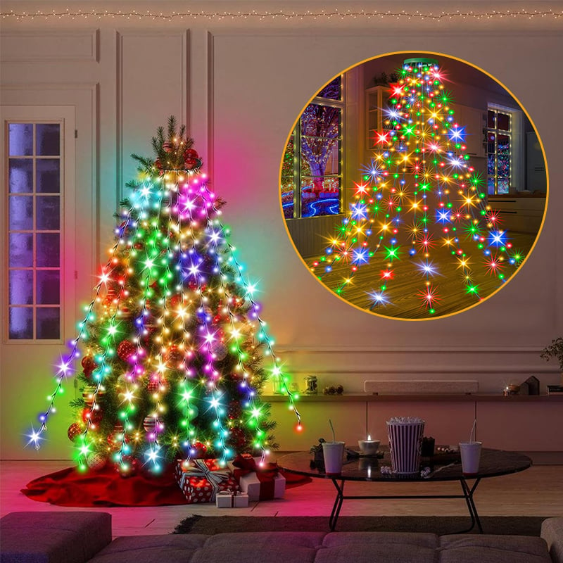 Christmas Pre-sale SAVE 49%🎄Christmas Tree Waterfall Lights with Ring