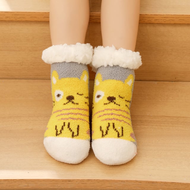 Kids Cozy Ultra-thick Slipper Home Socks