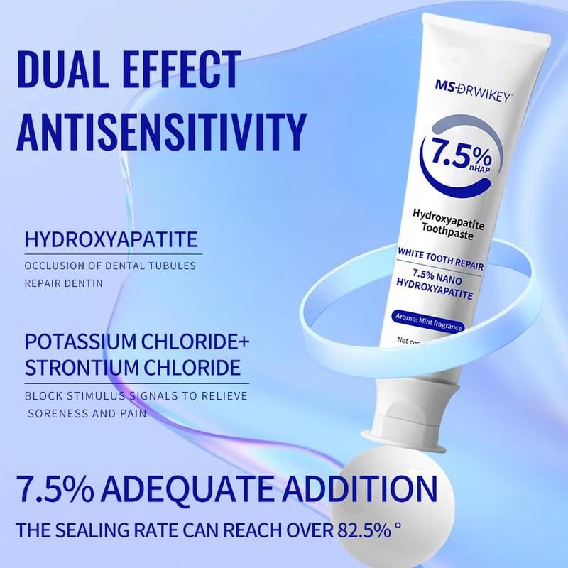 Hydroxyapatite Fluoride-Free Enamel Repairing Breath Freshening Toothpaste