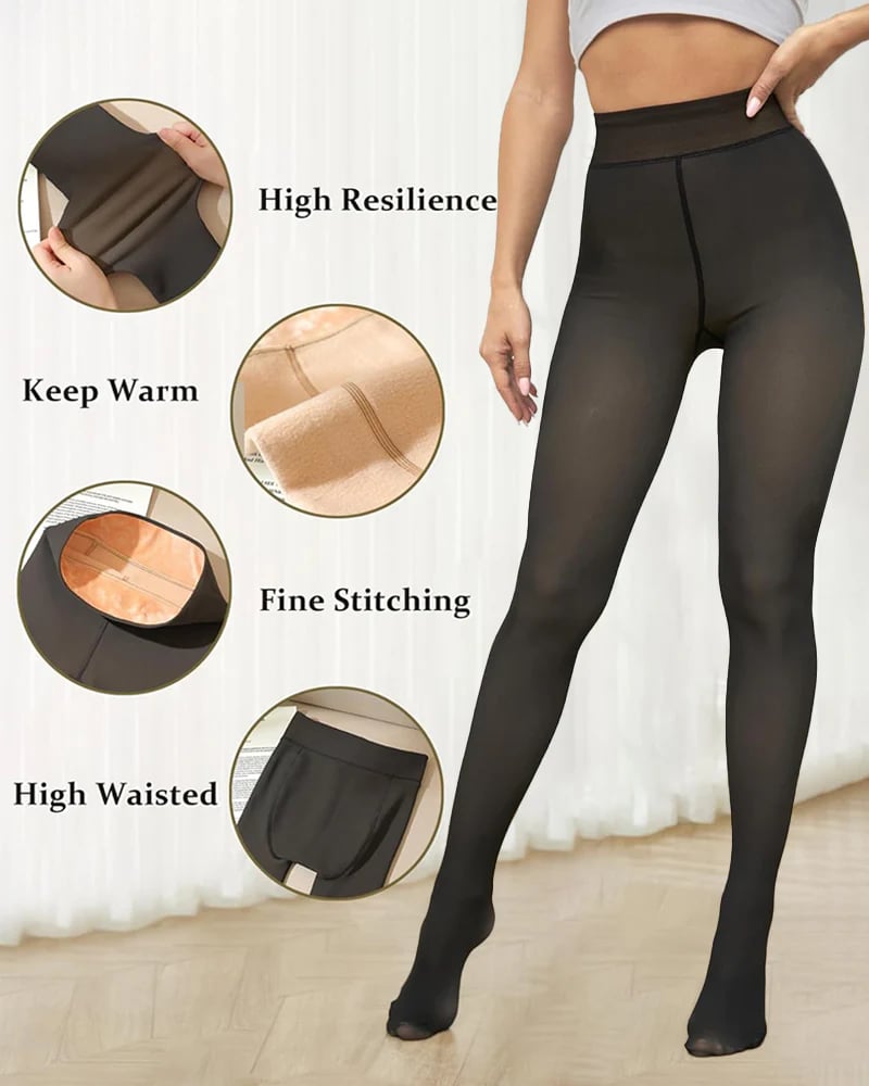 🔥Last Day Buy 1 Get 1 Free🔥Translucent Fleece Lined Tights(Add 2 Items to Your Cart)