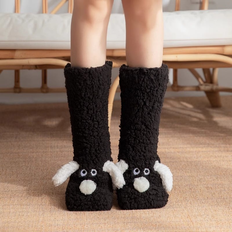 Cute Ultra-thick Cozy Slipper Home Socks