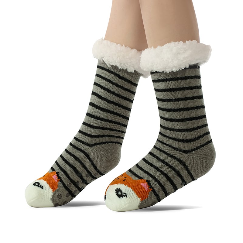 Cute Animal Ultra-thick Slipper Home Socks