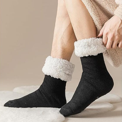 Solid Color Ultra-thick Slipper Home Socks