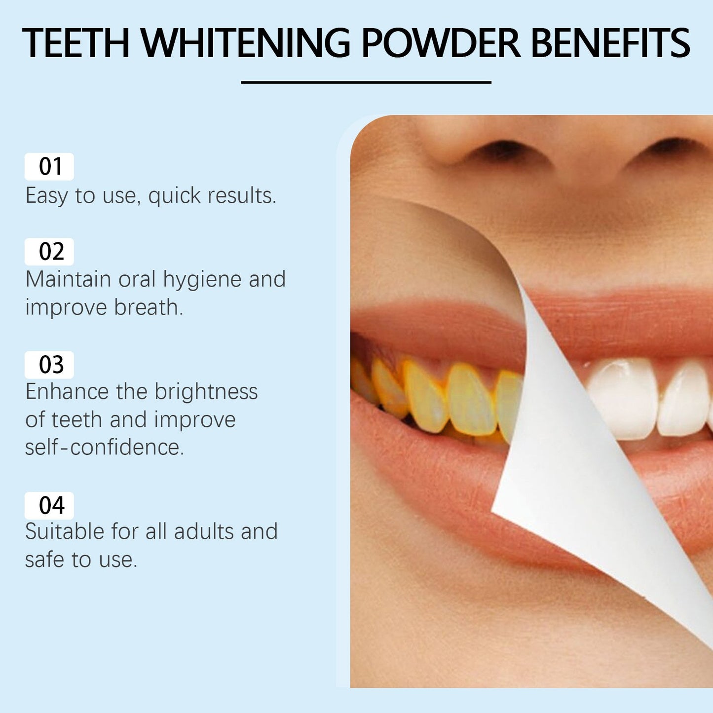 Teeth Whitening Powder -🦷️Whitening and Stain Removal🦷️