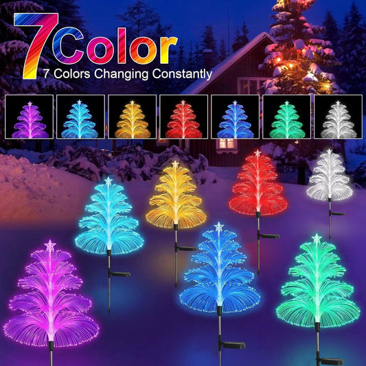 🔥Christmas Promotion 49% off - 🎄7 Color Changing Solar Christmas Trees Lights🎄