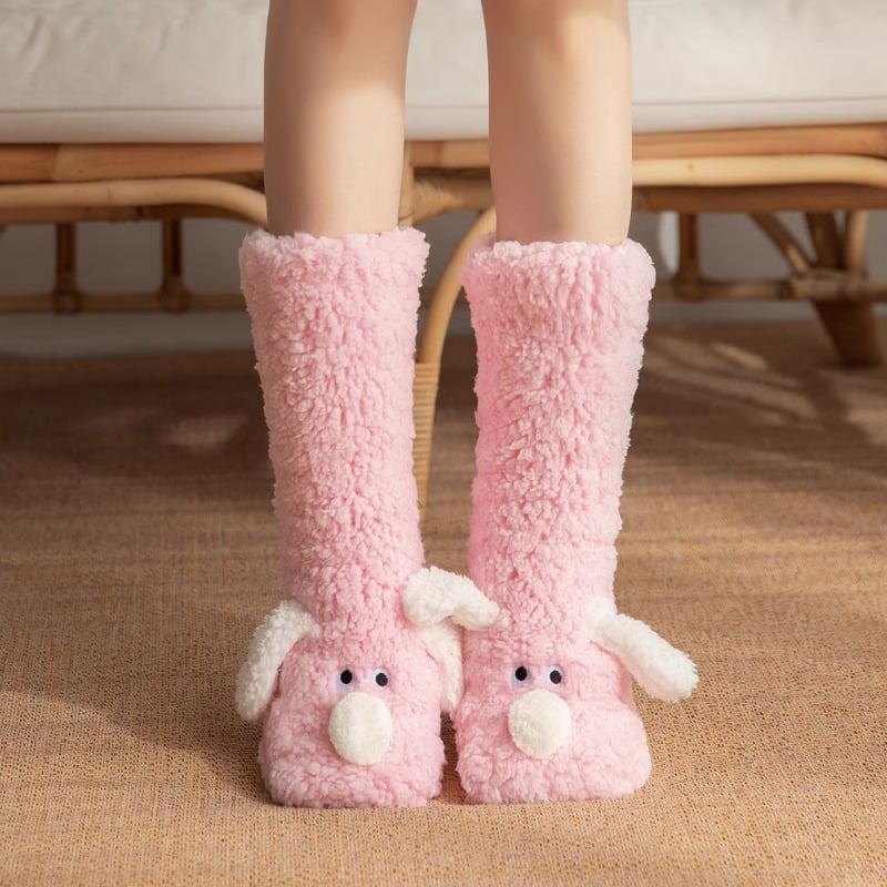 Cute Ultra-thick Cozy Slipper Home Socks