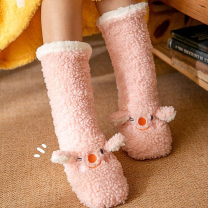 Cute Ultra-thick Cozy Slipper Home Socks