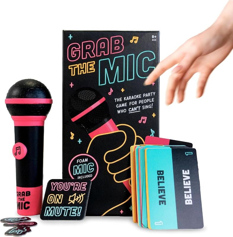 🔥Last Day SALE 49% OFF  - Grab The Mic ✨The Party Game For People Who Can't Sing!