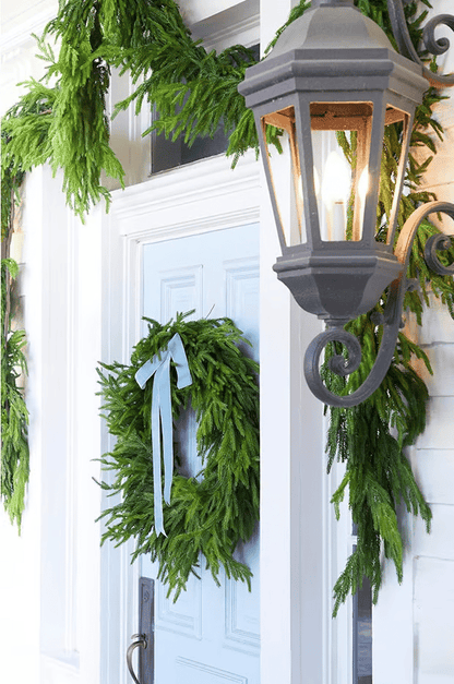 ✨Natural Christmas Greenery - Real Touch Norfolk Pine Garland🌲