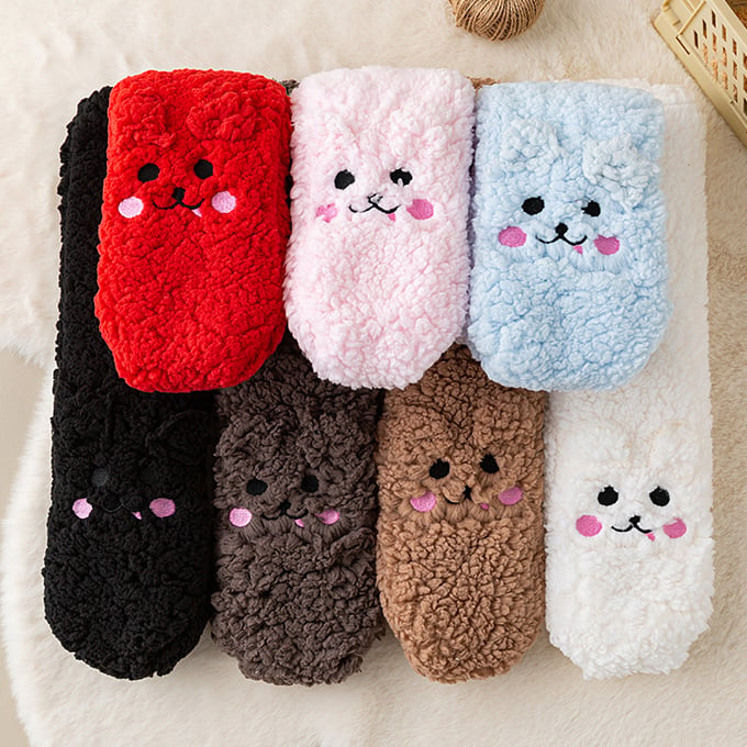 Little Bear Ultra-thick Cozy Slipper Home Socks