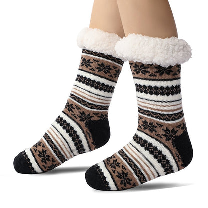 Snowflake Ultra-thick Slipper Home Socks