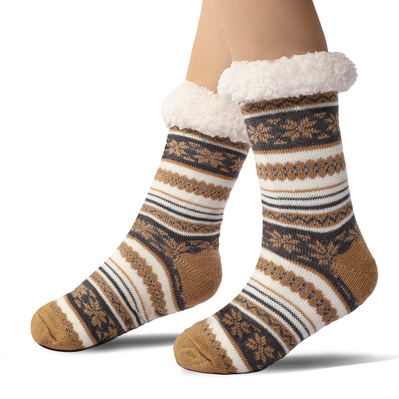 Snowflake Ultra-thick Slipper Home Socks