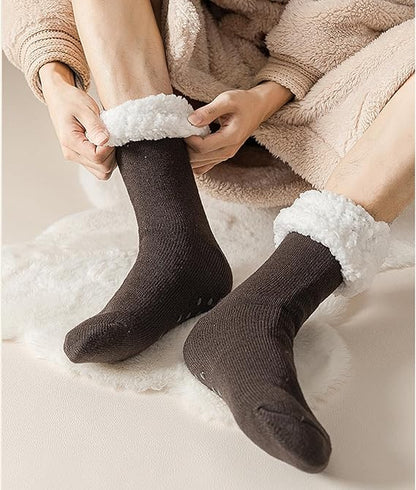 Solid Color Ultra-thick Slipper Home Socks