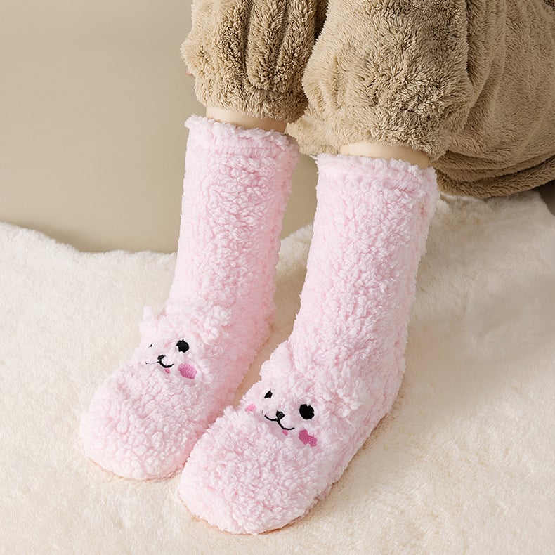 Little Bear Ultra-thick Cozy Slipper Home Socks