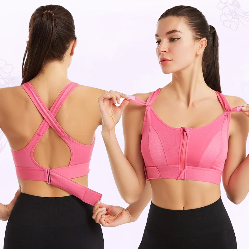 🔥Last day 49% OFF🔥 - Wireless Supportive Adjustable Zip Front Sports Bra