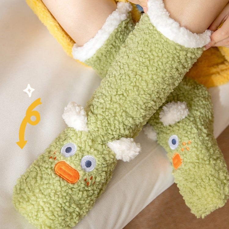 Cute Ultra-thick Cozy Slipper Home Socks