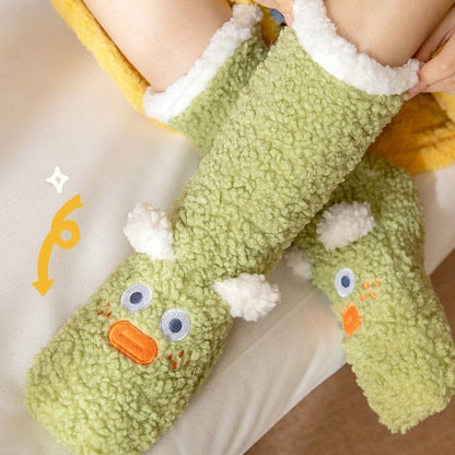 Cute Ultra-thick Cozy Slipper Home Socks