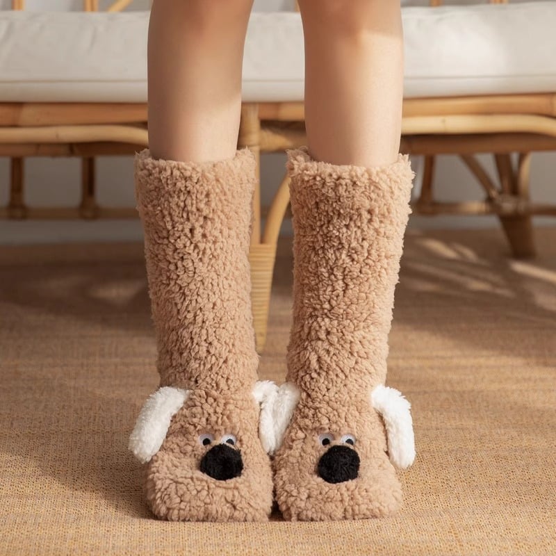 Cute Ultra-thick Cozy Slipper Home Socks