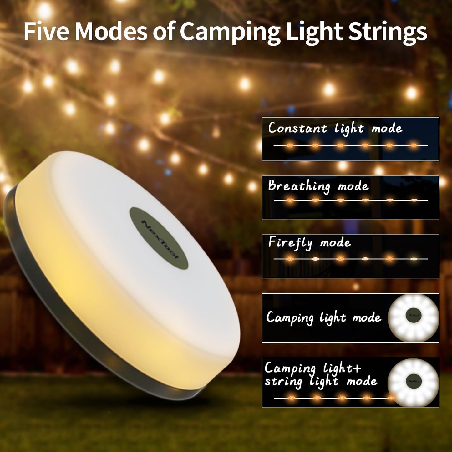 32ft Ultimate Solar Retractable String Lights